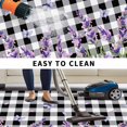 thumbnail image 4 of Lavender Floral Outdoor Rug 5x7 Ft, Non Slip Washable Area Rug, Purple Flowers Butterfly Black Gray Plaid Patio Rugs Carpet Runner, Large Floor Mat for Indoor/Outdoor Deck Porch Camping, 4 of 8