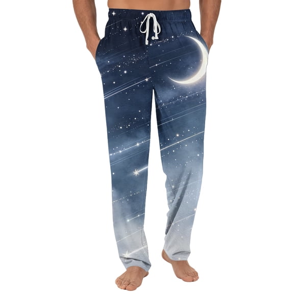 Domzest Mens Halloween Pajama Pants Halloween Graphic Wide Leg Pajama Bottoms Drawstring Elastic Waisted Funny Pj Bottoms Gray XL