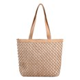 thumbnail image 1 of Bolsa de playa de verano de hombro tejidos de gran capacidad Moda para vacaciones (caqui) Ehuebsd Para Estrenar, 1 of 9