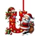 thumbnail image 1 of Adornos navideños, adornos navideños, regalos navideños, árbol de Navidad acrílico 2D, colgante de 26 letras, regalo decorativo, colgantes para fiestas navideñas familiares, objetos colgantes, 1 of 5