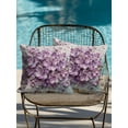 thumbnail image 2 of Outdoor Pillows Waterproof, Purple Flowers Abstract Bedding Throw Pillows with Insert for Couch Sofa Bed, Vintage Country Floral Modern Art 16x16 Inch Pillowcases Decorative Patio Pillow Set of 2, 2 of 4