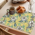 thumbnail image 3 of Ethnic Decoration Placemats Set of 8, Pastoral Gary Cashew Flower Non-Slip Place Mats Washable Table Mats for Kitchen Dining Table Decorations Indoor/Outdoor, 3 of 9