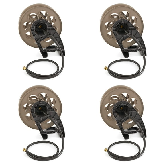 Suncast 125-Foot Wall-Mounted Side Tracker 5/8'' Garden Hose Reel, (4 Pack)