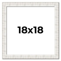 18x18 Frame White Sonoma Rustic Wood Picture Frame | 1.5 Inch Moulding Width | Complete with UV
