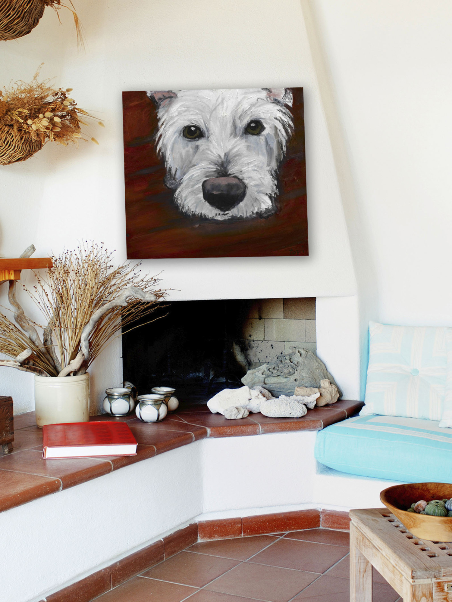 Marmont Hill Inc Marmont Hill - "Red Dash" by Tori Campisi Painting Print on Canvas