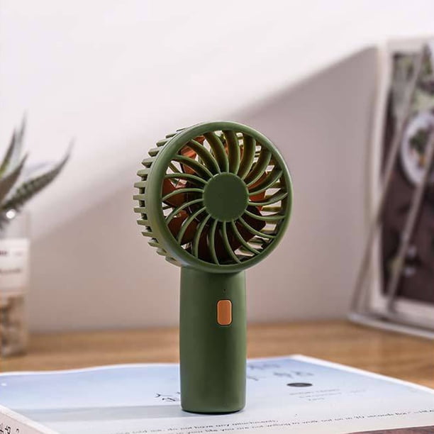 Mini ventilador de mano a batería, pequeño, portátil, con velocidad ajustable, recargable por USB, potente ventilador de pestañas, adecuado para niños, mujeres, hombres, interiores, exteriores,