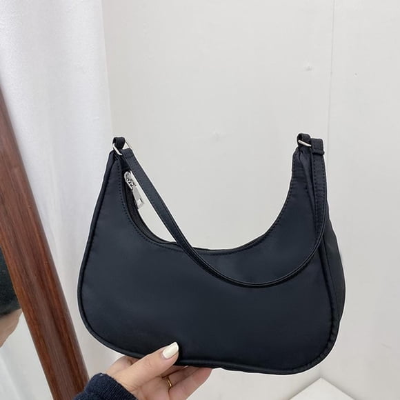 Bolso de hombro de nailon Hugo Monedero de hombro negro