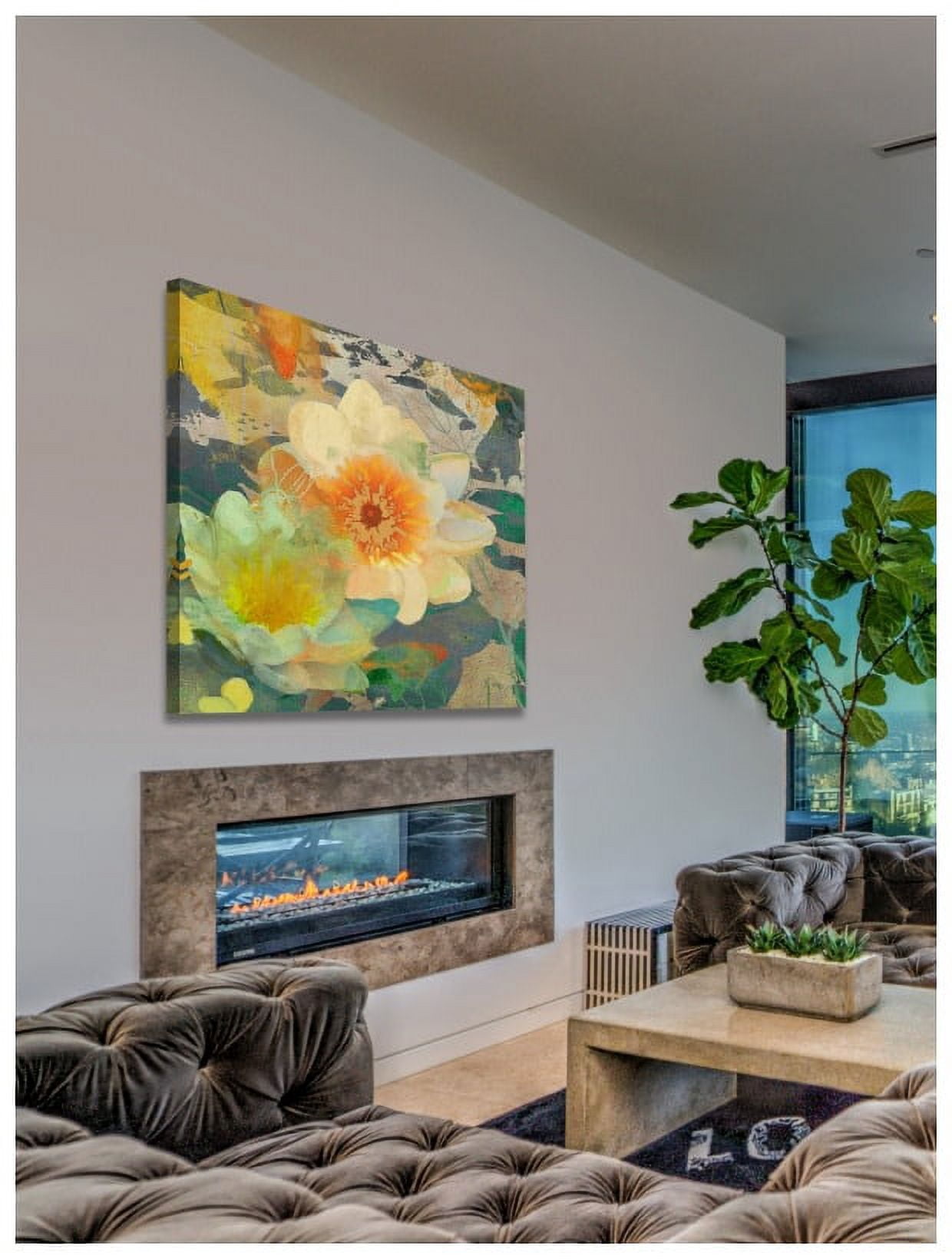 "Lilies under a Bridge" Painting Print on Wrapped Canvas