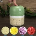 thumbnail image 6 of PULLIMORE Electric Garlic Chopper Mini Wireless Food Processor Portable Kitchen Onion Vegetable Crushed Chopper USB Charging 100ml+250ml (Green), 6 of 7