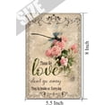 thumbnail image 5 of Dragonfly Those We Love Don't Go Away Hippie Vintage Tin Sign Pink Sunflower Wall Art Motivational Quote Metal Tin Sign Birthday Housewarming Gift 5.5x8 inches, 5 of 7