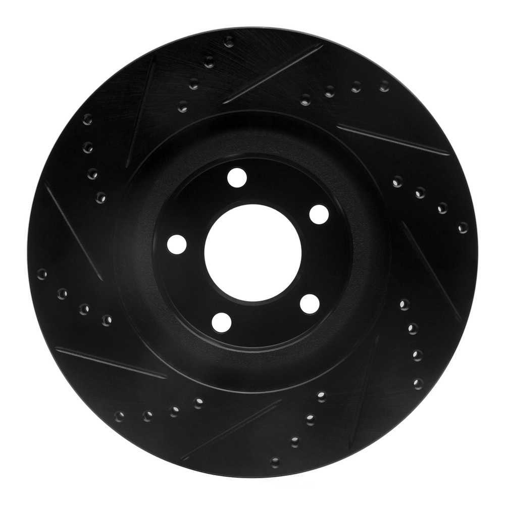 Dynamic Friction Company 633-54089R DFC Brake Rotor - Drilled And Slotted - Black