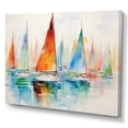 thumbnail image 2 of Designart "Regatta in Watercolor Minimalism I" Sailing Boat Canvas Print, 2 of 5