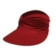 thumbnail image 1 of Sombrero de visera informal de verano para mujer, sombrero de para el pelo, moño desordenado, diadema, sombrero para el sol , Rojo, 1 of 8