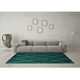 thumbnail image 3 of Ahgly Company Indoor Rectangle Oriental Turquoise Blue Industrial Area Rugs, 2' x 5', 3 of 4