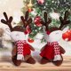 thumbnail image 3 of Muñeco de alce navideño Vigorbear, lindo ciervo sentado, decoración de peluche para el hogar, mesa, oficina, cocina, granja, 3 of 8