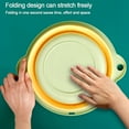 thumbnail image 4 of Lightweight Easy to Carry Hiking Picnic Cleaning Tool Travel Kitchen Washing Up Bowl Portable Basins Foldable Washbasin Collapsible Wash Basin BLUE M, 4 of 8