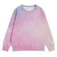 thumbnail image 4 of Mercatoo Girls and Toddlers Sweatshirts Fashion Tie Dye Print Pullover Tops Crewneck Loose Fit Long Sleeve Fall Winter Cute Clothes, 4 of 7