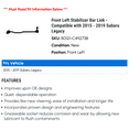 thumbnail image 2 of Front Left Stabilizer Bar Link - Compatible with 2015 - 2019 Subaru Legacy 2016 2017 2018, 2 of 2
