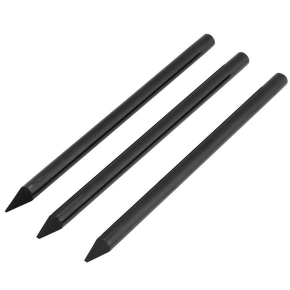 EcoChar Art Pencils - Set of 3 Woodless Charcoal Artist Pencils for Drawing, Sketching, and Painting - Environmentally Friendly Stationery - Deep Black Pigment - Ideal for Artists and Hobbyists