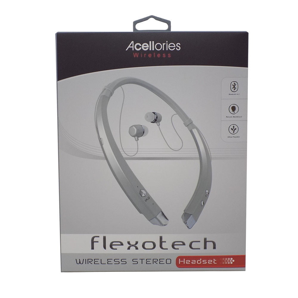 Acellories BTH-165 Flexotech Wireless Bluetooth Stereo Headset - Silver -  Walmart.com