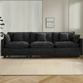 thumbnail image 2 of Domicare Modern 3 Seater Sectional Sofa, Sofas for Living Room, Living Room Furniture，Dark Grey, 2 of 8