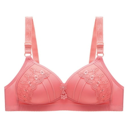 

XHJUN Women s Bras Wireless Refined Glamour Balconette Push-Up Bra Style Pink 44