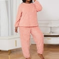 thumbnail image 3 of UAMVSH Plus Size Pajama Sets for Women 2 Piece Fleece Warm Sleepwear Soft Fuzzy Long Sleeve Oversized Hoodies and Pants Pj Sets, 3 of 6