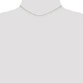 thumbnail image 2 of 14k White Gold 14 Inch .6mm Round Link Cable Chain Necklace Pendant Charm, 2 of 9