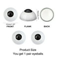 thumbnail image 2 of 1 Pair Half Round Eyeballs 3.3cm/1.3inch - Realistic Acrylic Fake Eyes For Halloween Props, Dolls Crafts, Cosplay, And Party Decoration Compatible With The TPE And Silicone Doll's Eyes, 2 of 5