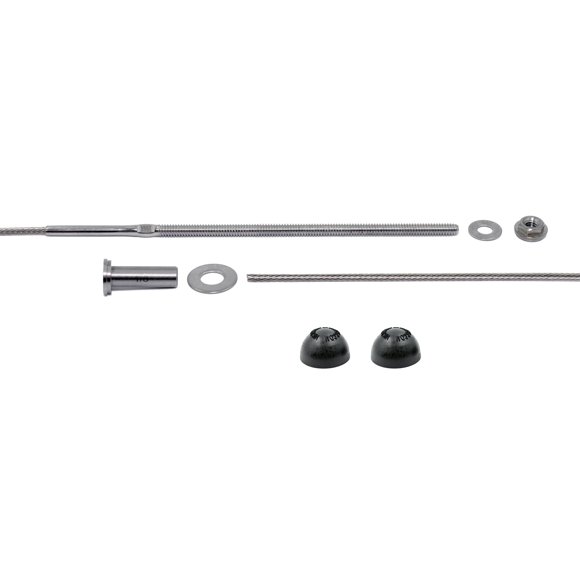 VistaView CableTec Fast & Easy 1/8 inch 20ft Cable Railing Kit - Stainless Steel 316 for Wood Posts - Complete System DIY Installation Kit - Black End Caps