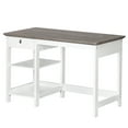 thumbnail image 2 of Saint Birch Finley White 47-inch Writing Desk with Storage and Shelves, 2 of 6