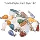 thumbnail image 4 of 24 colgantes de piedra de gota de 2 tamaños, cuentas de chakra DOP, dijes de cuarzo para hacer collares y joyas., 4 of 5