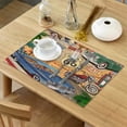 thumbnail image 5 of 4/6pcs Set Table Mats Retro Poster Printed Table Napkin Kitchen Accessories Home Party rative Placemats, 5 of 7