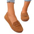 thumbnail image 3 of Sngxgn Women's Ballet Flats Comfortble Flat Shoes for Office Work Casual Dress Shoes(Brown,37), 3 of 6
