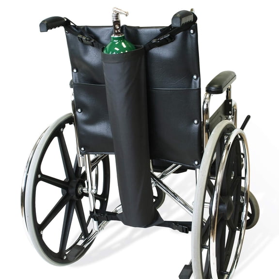 NYOrtho Wheelchair Oxygen Tank Holder For E&D Tanks, Adjustable Straps, Waterproof Nylon