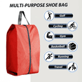 thumbnail image 2 of Djiypn Shoe Bags for Travel, 3 Pack Extra Durable Travel Shoe Bags for Storage and Packing, Reusable Water-proof Shoe Bag with Zipper and Handle, Portable Travel Essentials, Red, 2 of 9