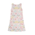 thumbnail image 5 of LTTVQM Girls Easter Dress 2026 Egg Rabbit Print Cute Sleeveless Sundresses Comfortable Round Neck Midi Dresses Trendy Church Dresses Pink 7-8 Years, 5 of 6