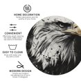 thumbnail image 4 of Pofeuu Ink Style Bald Eagle Print Leather Coasters Set of 6, Round Cups Mugs Mat Pad for Home Kitchen Heat Resistant Drink Coasters,Round Shape, 4 of 7