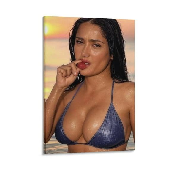 Salma Hayek Hot Girl Sexy Poster (28) Posters Wall Art Painting Canvas Gift Living Room Prints Bedroom Decor Poster Artworks 16x24inch(40x60cm)
