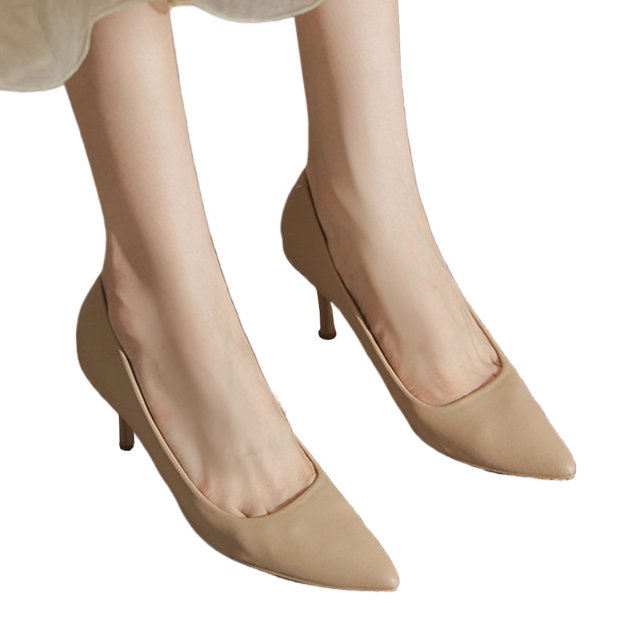 Slip On Stilettos Zapatos Vestir Con Punta Estrecha Tacones Cerrados para Mujer Cómodos
