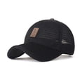 thumbnail image 2 of Mrzhqd Mens Fashion Solid Breathable Protection Hat Wild Baseball Cap Black, 2 of 2