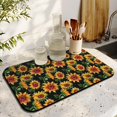 thumbnail image 3 of 2 Pack Washable Rubber Sunflower Cute Floral Dish Drying Mats for Kitchen Counter Home Large Coffee Bar Pad Accessories and Decor for Utensils Stemware (2pcs 19.5''x12''), 3 of 6