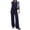 Dark Blue, variant on Stichou Women's Summer 2 Piece Lounge Sets Cap Sleeve Tops Wide Leg Pants 2026 Workout Sets Loose Fit Casual Tracksuit Dark Blue S