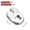 thumbnail image 2 of Uxcell 2 Pieces Drive Crowfoot Wrench 3/8" Drive 3/8" SAE Flare Nut Crowfoot Wrench, 2 of 7