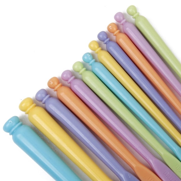 BESTYASH 12Pcs Large Crochet Hooks Ergonomic Crochet Needles Translucent Knitting for DIY Crafting