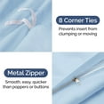 thumbnail image 5 of CGK Linens 2-Piece Premium Duvet Cover Set - Twin Size Soft Comforter Cover With Zipper & Matching Pillowcases, Light Blue, 5 of 7