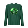 thumbnail image 4 of ZRGHAOYLQ Men's St Patricks Days Shirts Funny Shamrock Graphic Tees Cotton Workout Long Sleeve Pullover Tops Plus Size Crewneck Big and Tall Daily T Shirts, 4 of 4