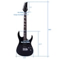 thumbnail image 6 of Glarry 170 Type Electric Guitar with 20W Amplifier, Bag, Accessories, Black, 6 of 8