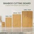 thumbnail image 7 of BEINGMATE Care Bamboo Cutting Board Set of 3 with Vertical Stand | Deep Liquid Grooves & Anti-Slip Handles | Heavy Duty Wood Chopping Boards for Kitchen | Natural, Sustainable & Knife-Friendly, 7 of 7
