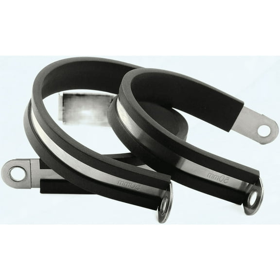 6pcs 2 inch(50mm) Rubber Cushioned Cable Clamp 304 Stainless Steel Hose Clamp/Metal Clamp/Tube Holder Fastener for Tube/Pipe or Wire Cord Installation